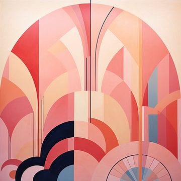 Weiche Geometrie | Abstrakt Geometrisch von Abstraktes Gemälde