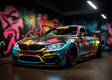 Graffiti bmw m5 by Moritz Uebe