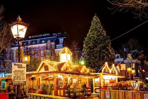 Sfeervol Kerst Rembrandtplein in Amsterdam
