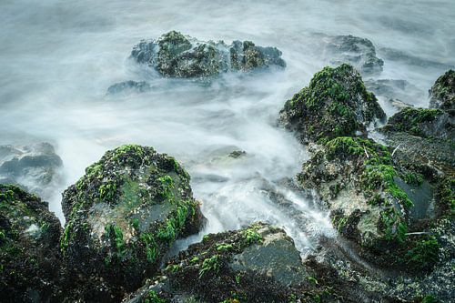 Mystical Coastal Rocks in Nebula