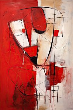 Abstract rood van Bert Nijholt