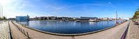 180 graden uitzicht op de haven van Kiel met uitzicht op het centrum van de stad in de zon van MPfoto71 thumbnail