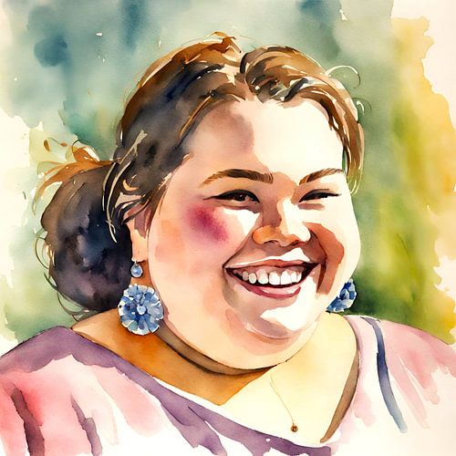 Gezellige jonge dame met oorbellen