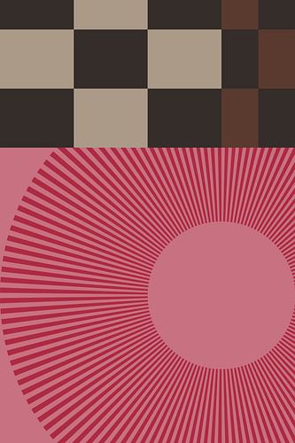 Retro kunst uit de jaren 70. Abstract geometrisch patroon nr. 17