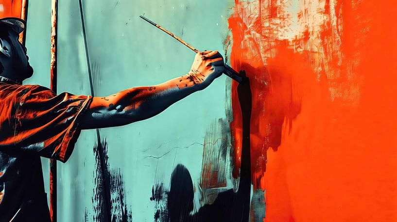 Artistic wall design in the city by Frank Heinz