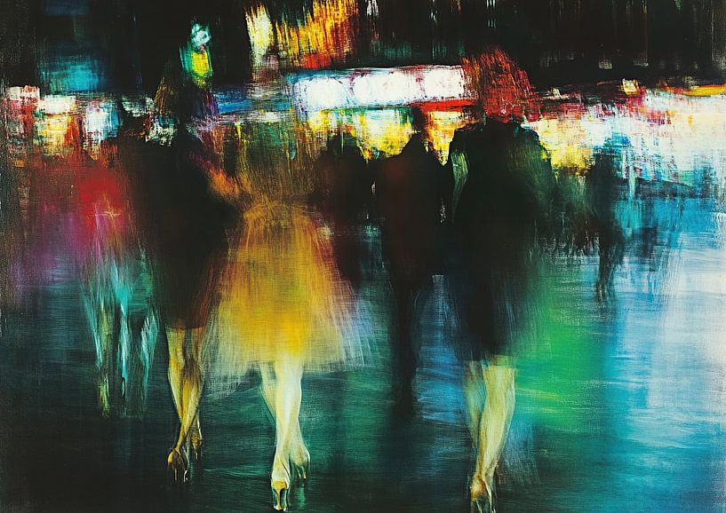 Night Paris | Echoes of La Belle Époque by Eye catching paintings