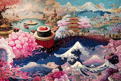 3D japan abstracte kunst