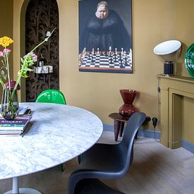 Klantfoto: Het Onmogelijke Schaakspel van ARTEO Schilderijen, als artframe