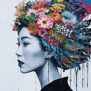Asia Girl - Street Art - Urban 03