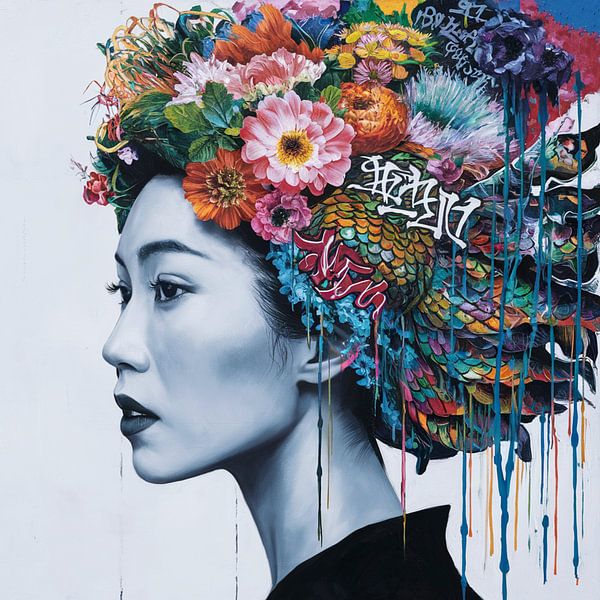 Asia Girl - Street Art - Urban 03 par Samuel Richter