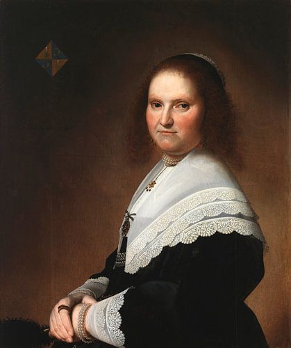 Portret van Anna von Schoonhoven, Johannes Cornelisz. Verspronck