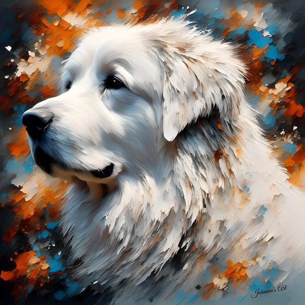 Hondenkunst - Grote Pyreneeën hond 3 van Johannas Art Creations
