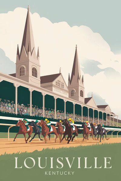 Louisville, Kentucky par Poster Art Shop