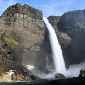 Háifoss Wasserfall im isländischen Hochland von Karsten Volkmer