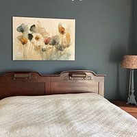 Klantfoto: Droge bloemen boeket van Treechild, op canvas