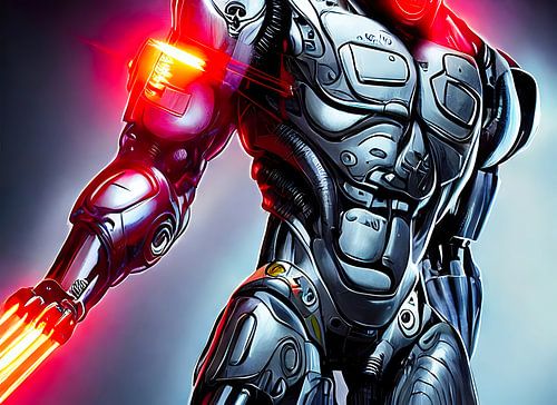 Torso van een cyborg