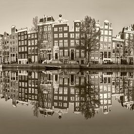 Amsterdam, Grachtenhäuser aus dem 17. Jahrhundert, Singel-Gracht. von Frans Lemmens