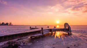 Eisiger Sonnenaufgang bei Durgerdam