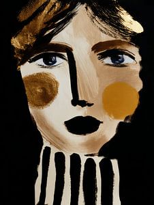 Portrait abstrait moderne