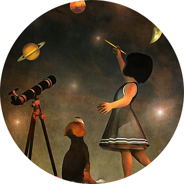 Kinderen Kunst:  Het opleiden in de astronomie