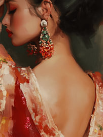Portrait dans des tons chauds (2) sur Carla Van Iersel