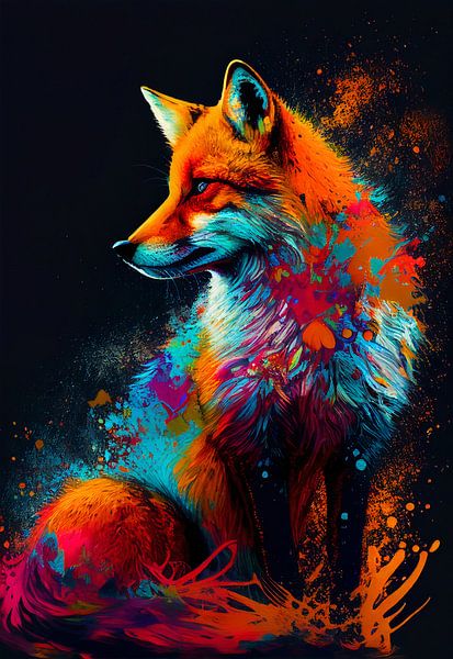 Colourful fox by drdigitaldesign