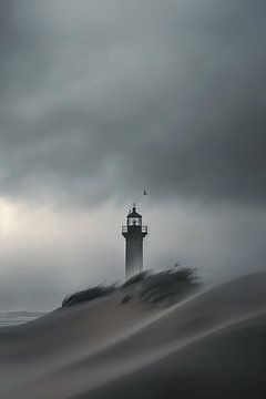 Kustlandschap Reflecties - Vuurtorenpracht aan de Zee van Karina Brouwer