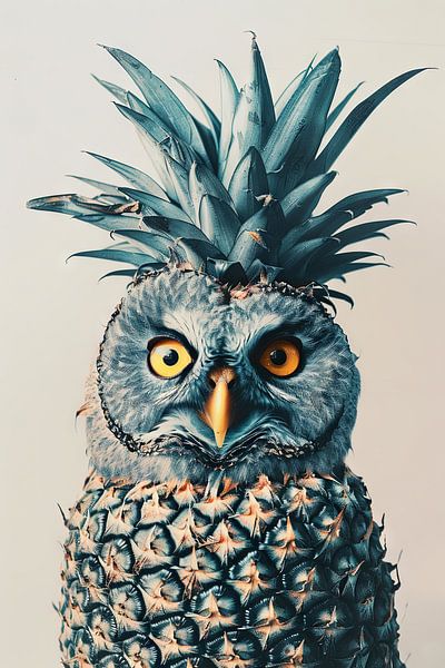Uil ananas van Poster Art Shop