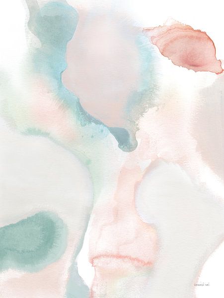 Sage and Pink Abstract I, Danhui Nai by Wild Apple