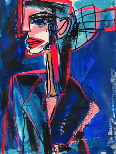 Portrait abstrait dans le style Picasso