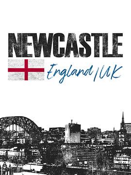Newcastle Engeland van Printed Artings