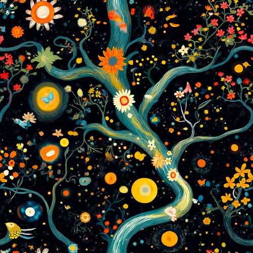 Kosmische tuin bloeit