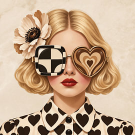 Blind Date | Retro portrait with statement glasses
