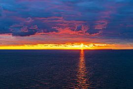 View over the Baltic Sea with clouds and sunrise by Rico Ködder
