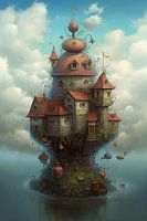 Small island with castle