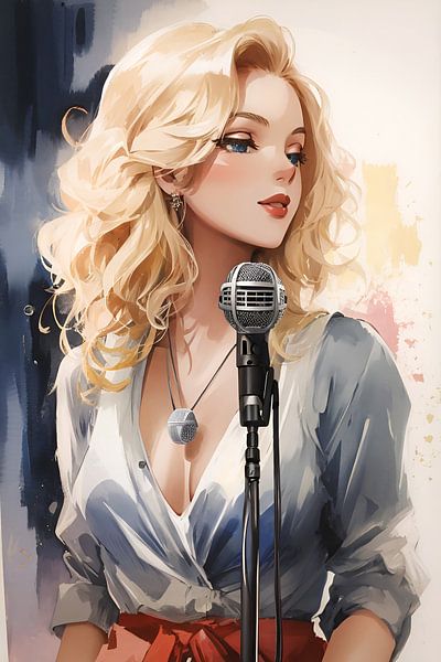 La chanteuse de jazz par Arjan van de Logt
