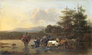 La dérive de boeuf, Nicolaes Pietersz. Berchem