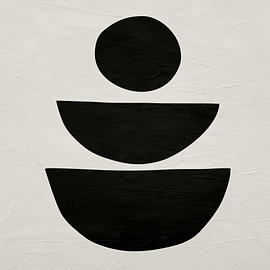 Minimalistische abstrakte Kunst mit organischen Formen in Erdtönen von Online Arts