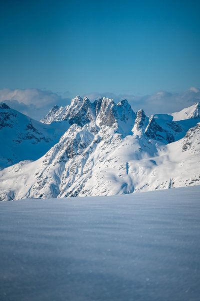 Winter landscape and mountains near Tromso by Leo Schindzielorz