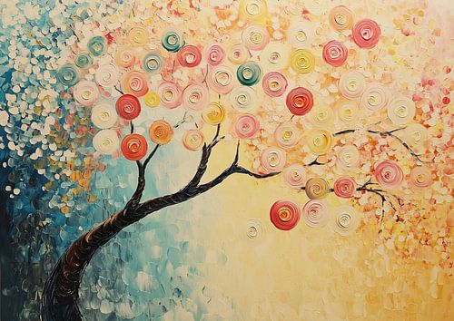 Abstracte Bloesem Kunstwerk