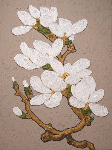 Magnolia in Relief – Timeless Blossom