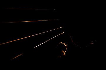 Nachtelijk silhouet luipaard sur Lotje Hondius