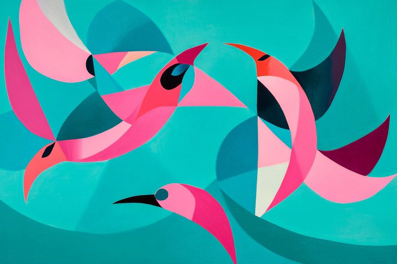 Flying colours - Dance of the birds Living freedom - Vo by Poster Art Shop