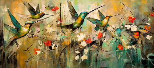 Lebendige Kolibris malen