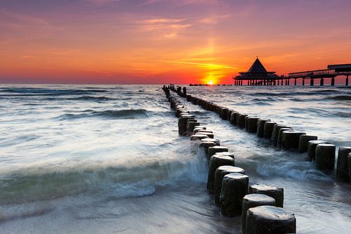 Seebrücke Heringsdorf zum Sonnenaufgang
