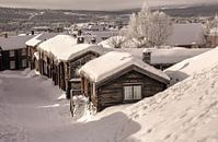 Winter in Røros, Noorwegen van Adelheid Smitt thumbnail