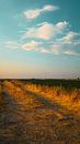 Landweg platteland Frankrijk tegen de avond van Stadspronk thumbnail