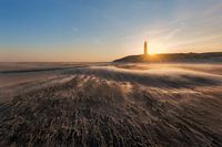 The Texel lighthouse on a cold winter morning