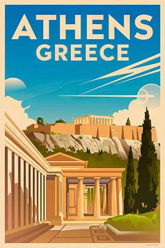 Athens, Greece by Poster Art Shop