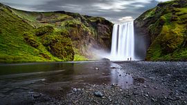 La cascade de Skógafoss en Islande sur Yvette Baur